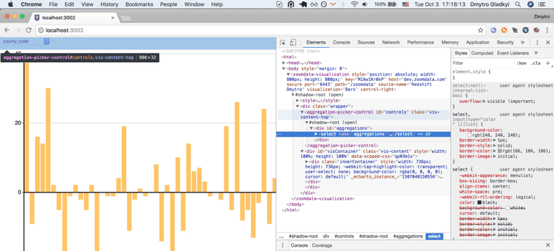 Aggregation Picker in Dev Tools