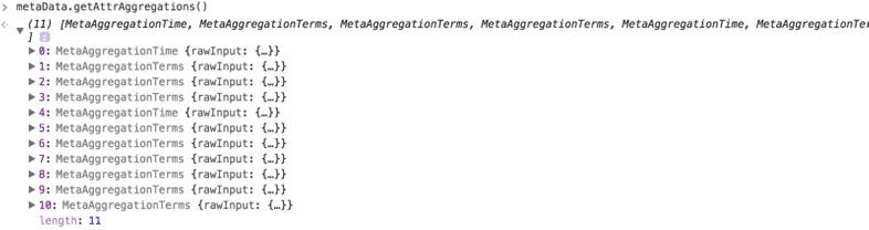 Metadata Get Attribute Aggregations